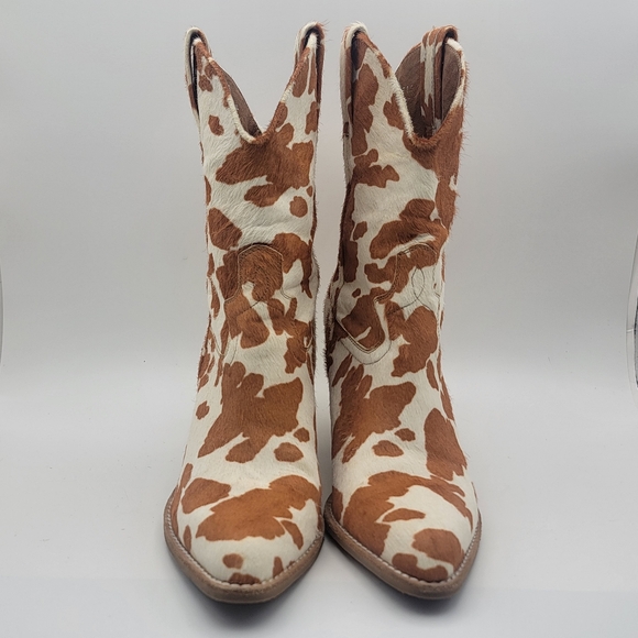Jeffrey Campbell Cow Print Western Boots SIZE 8.5 - Picture 3 of 9